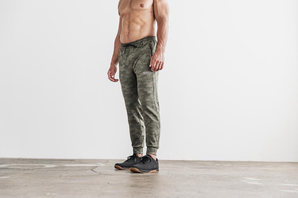 NOBULL Men's Joggers - Army Green Camo - Ireland (0645JQALG)